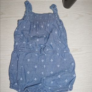 💝4/$20💝Carter’s Baby Girl Denim Romper 6 Months